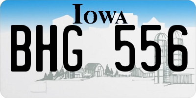 IA license plate BHG556