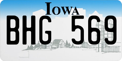 IA license plate BHG569