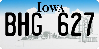 IA license plate BHG627