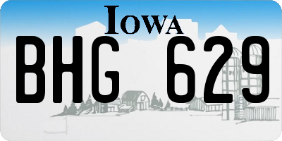 IA license plate BHG629