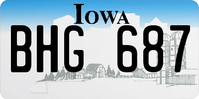 IA license plate BHG687
