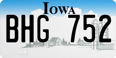 IA license plate BHG752