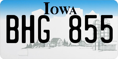 IA license plate BHG855