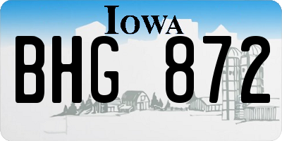 IA license plate BHG872