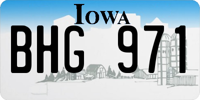 IA license plate BHG971