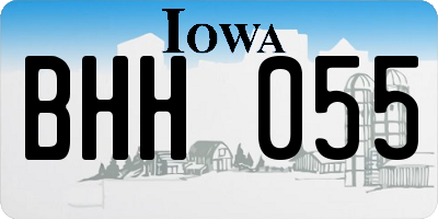 IA license plate BHH055