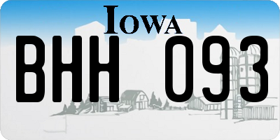 IA license plate BHH093