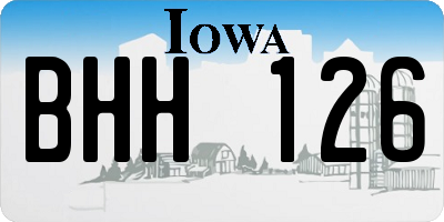 IA license plate BHH126