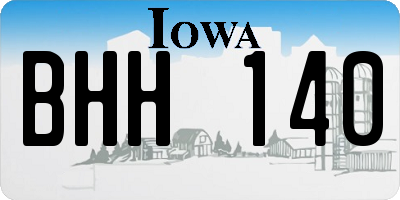 IA license plate BHH140