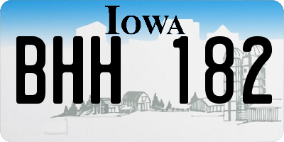 IA license plate BHH182