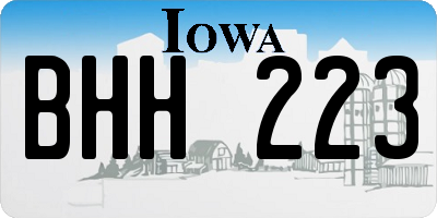 IA license plate BHH223
