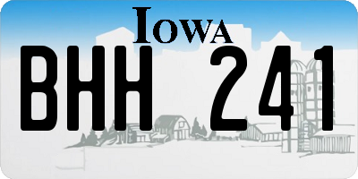 IA license plate BHH241