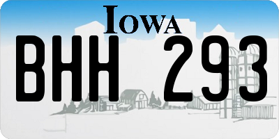 IA license plate BHH293