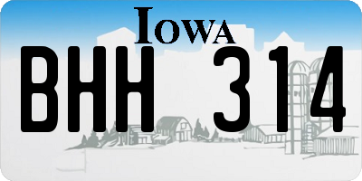 IA license plate BHH314