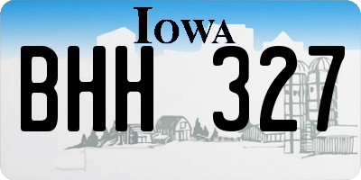 IA license plate BHH327
