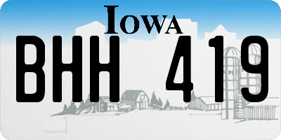 IA license plate BHH419
