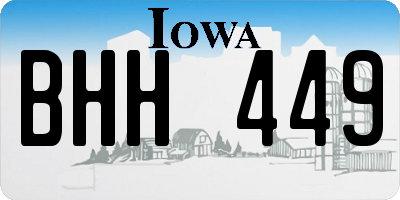 IA license plate BHH449
