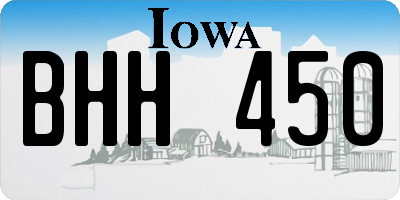 IA license plate BHH450