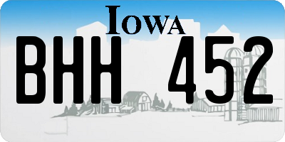 IA license plate BHH452