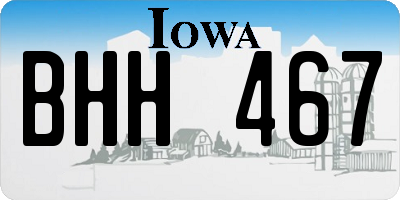 IA license plate BHH467