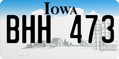 IA license plate BHH473