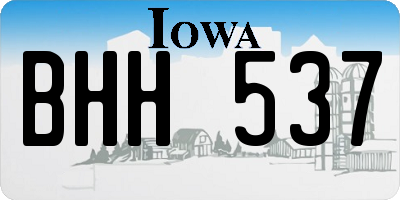 IA license plate BHH537