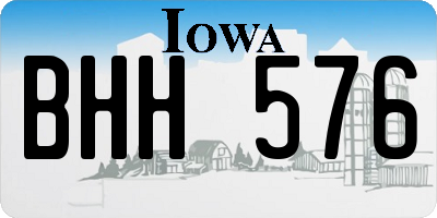IA license plate BHH576