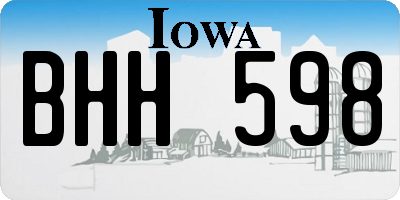 IA license plate BHH598