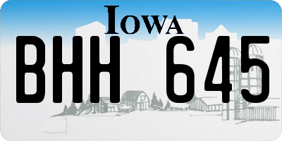IA license plate BHH645