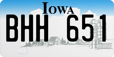IA license plate BHH651