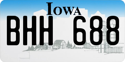 IA license plate BHH688