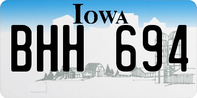 IA license plate BHH694