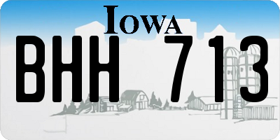 IA license plate BHH713