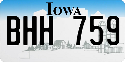IA license plate BHH759