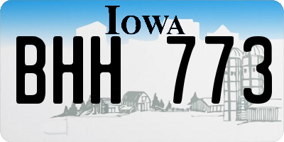 IA license plate BHH773