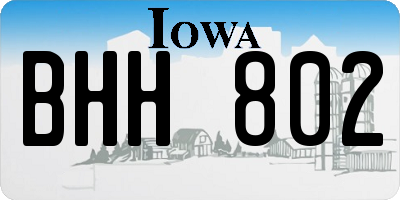 IA license plate BHH802