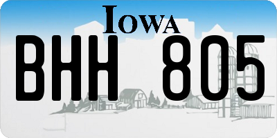 IA license plate BHH805