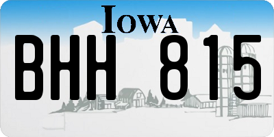 IA license plate BHH815