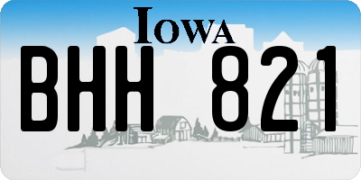 IA license plate BHH821