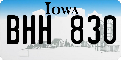 IA license plate BHH830