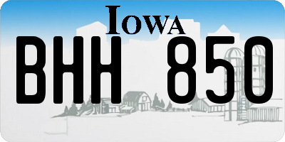 IA license plate BHH850