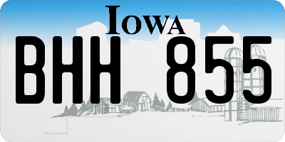 IA license plate BHH855