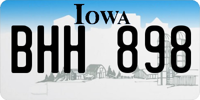 IA license plate BHH898
