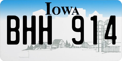 IA license plate BHH914