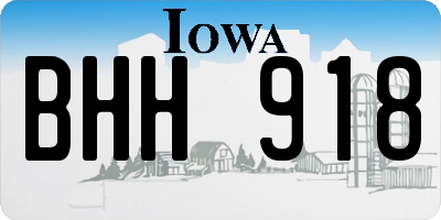 IA license plate BHH918