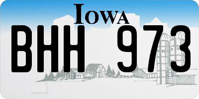 IA license plate BHH973