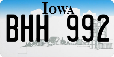 IA license plate BHH992