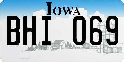 IA license plate BHI069