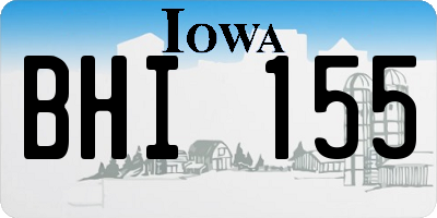 IA license plate BHI155