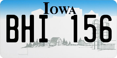 IA license plate BHI156